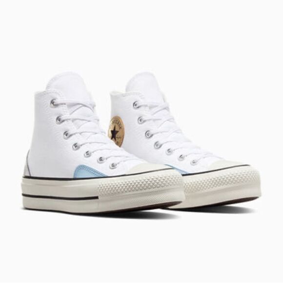 Women’s Converse All Star Lift Platform Chrome Sneaker Shoes Size 10 - Picture 9 of 15